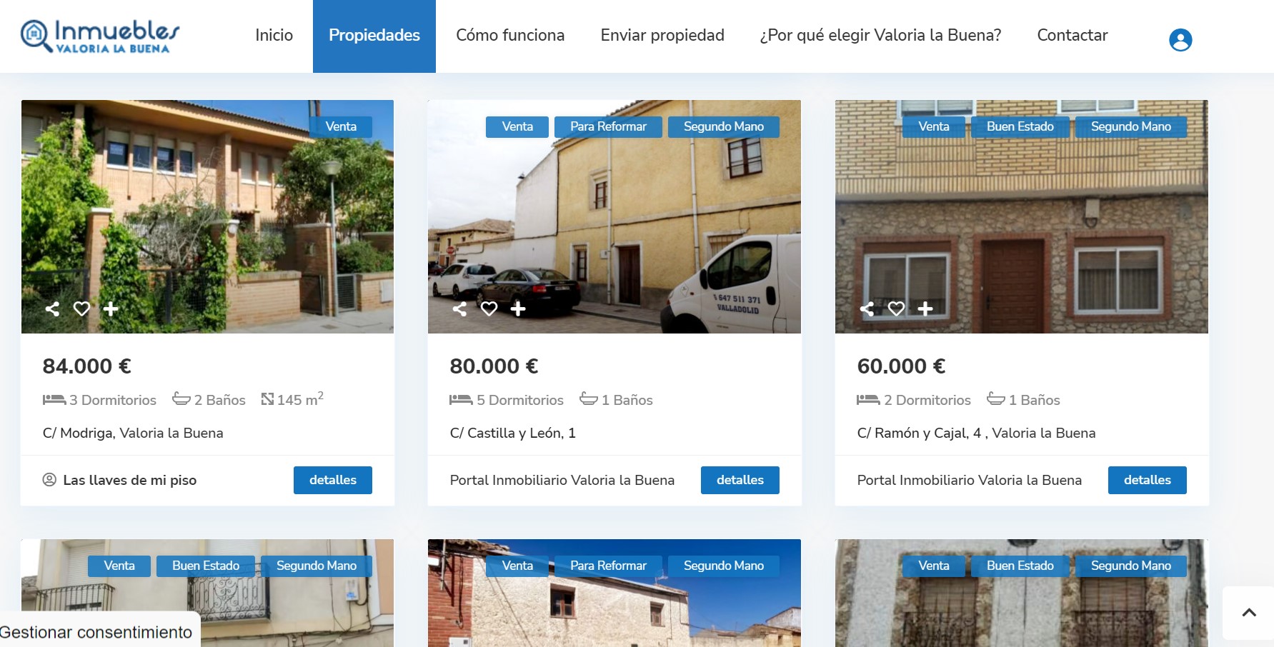 CREADO UN PORTAL INMOBILIARIO EXCLUSIVO PARA VALORIA LA BUENA PORTALINMOBILIARIO