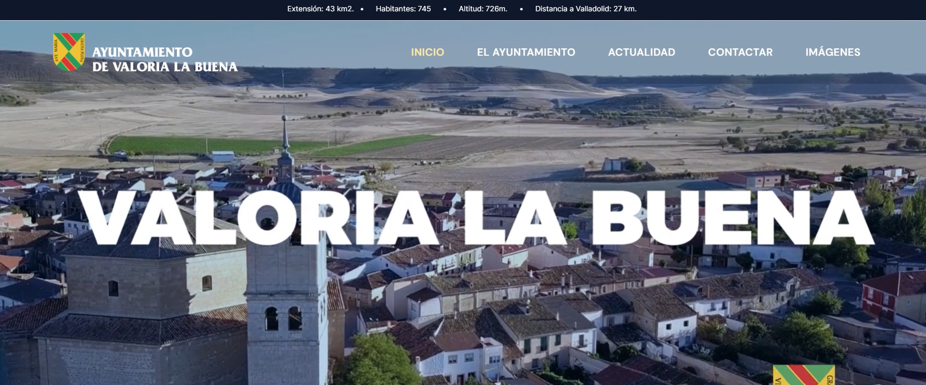 Valoria la Buena estrena la renovación de su web municipal con una imagen más moderna y accesible